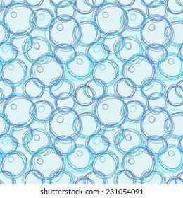 Vector seamless pattern with color bubbles blower. Hand drawn doodle illustration in childish style for print, web