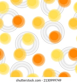 Vector seamless pattern with color dots.  White Vector Spot Birthday.