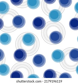 Vector seamless pattern with color dots.  Abstract watercolour background with color circles on white. 
