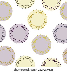 Vector seamless pattern with color dots.  Seamless dotted pattern with pink circles and leopard print. 