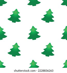 Vector seamless pattern with color fir, pine, xmas tree, in flat style. Bright backgrounds and textures for Merry Christmas and happy New Year