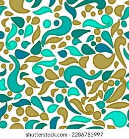 vector seamless pattern, color floral background, plant and botanical ornament for clothing, fabric, textiles, packaging and decoration of household items