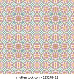 Vector seamless pattern with color linear concentric circles. Abstract background for print and web