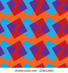 Vector seamless pattern with color rectangles.Modern geometric texture. Opt Art 