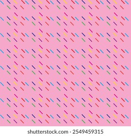 Vector Seamless Pattern with Color Sprinkles. Colorful Carnaval Confetti Texture. Cake, Ice Cream and Donut Topping Illustration. Funny Kid Festival Background . 333