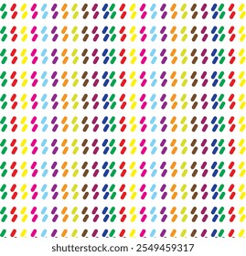 Vector Seamless Pattern with Color Sprinkles. Colorful Carnaval Confetti Texture. Cake, Ice Cream and Donut Topping Illustration. Funny Kid Festival Background . 333