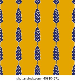 Vector seamless pattern with colored abstract feathers