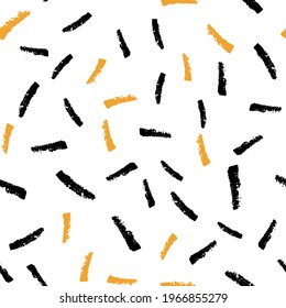 Vector seamless pattern with colored brush stroke on white background for print, wallpaper, wrapping paper, notebooks, textile, illustration