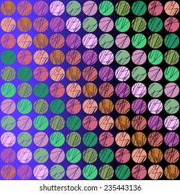vector seamless pattern with colored circles