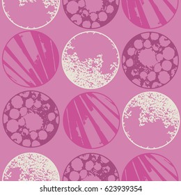 Vector seamless pattern of colored circles