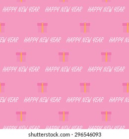 Vector seamless pattern with colored gifts