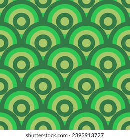 Vector - seamless pattern of colored ornament, circle  illustration.