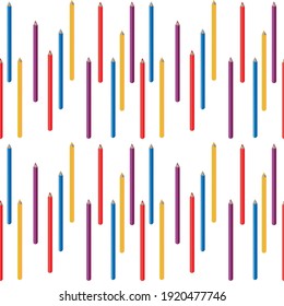 Vector seamless pattern from colored pencils.