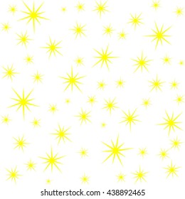 Vector seamless pattern with colored stars