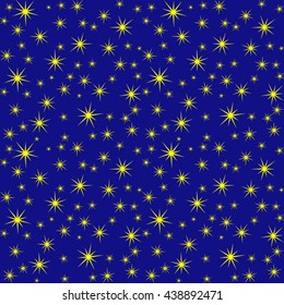 Vector seamless pattern with colored stars