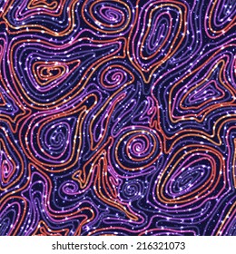 Vector seamless pattern with colored threads for your backdrop