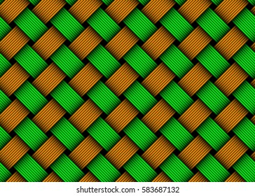 Vector seamless pattern of colored woven fiber