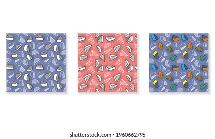 Vector seamless pattern, colorful pattern with 3d graphic elements. You can use this as a wallpaper in a childrens room. Eps 10