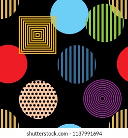 Vector seamless pattern. Colorful Abstract background with geometrical figures. For the press  on wall-paper and a tile