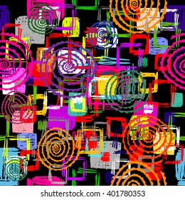 Vector seamless pattern colorful background