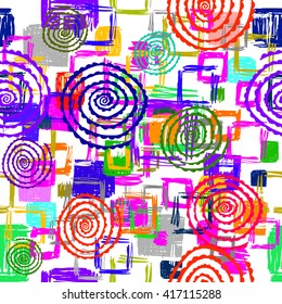 Vector seamless pattern colorful background