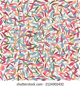 Vector seamless pattern with colorful brush strokes. Scribble pattern background. colorful nice brush strokes and hand drawn background. Modern beautiful grunge confetti pattern. Organic pattern 