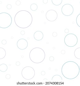Vector seamless pattern with colorful bubbles and circules. Abstract background. Laundry background