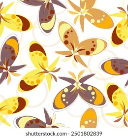 Vector seamless pattern with colorful butterflies Color flying butterflies seamless pattern. 