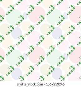 Vector seamless pattern with colorful candies; tasty design for greeting card, package, wrapping paper, wallpaper, fabric, gift box, web design.