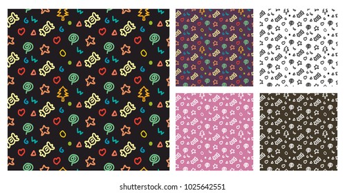 Vector seamless pattern. colorful celebration