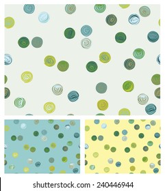 Vector  seamless pattern, colorful circles shapes.