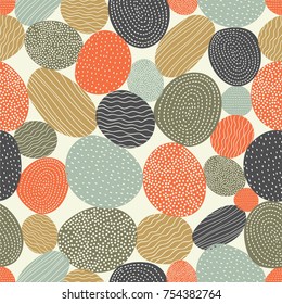 Vector seamless pattern with colorful decorative stones.