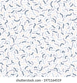 Vector seamless pattern - colorful delicate design. Simple repeatable unusual background. Textile trendy print, curve mosaic texture