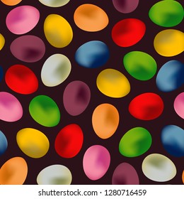 Vector seamless pattern with colorful Easter eggs.