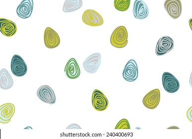 Vector seamless pattern,  colorful eggs shapes for Easter design.