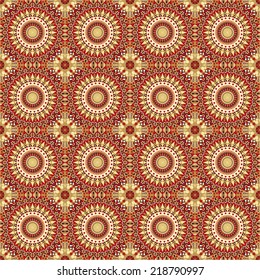 Vector seamless pattern. Colorful ethnic ornament. Arabesque style