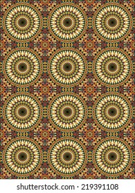 Vector seamless pattern. Colorful ethnic ornament. Arabesque style