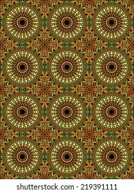 Vector seamless pattern. Colorful ethnic ornament. Arabesque style