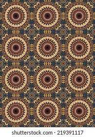 Vector seamless pattern. Colorful ethnic ornament. Arabesque style