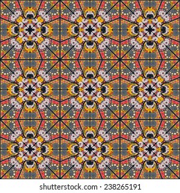 Vector seamless pattern. Colorful ethnic ornament. Arabesque style