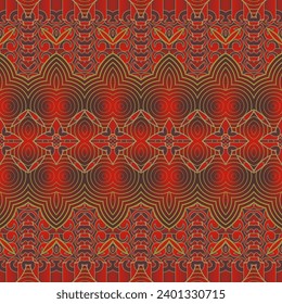 Vector seamless pattern. Colorful ethnic ornament. Arabesque style background