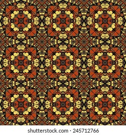 Vector seamless pattern. Colorful ethnic ornament. Arabesque style
