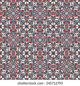 Vector seamless pattern. Colorful ethnic ornament. Arabesque style