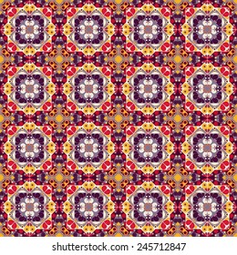 Vector seamless pattern. Colorful ethnic ornament. Arabesque style