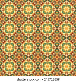 Vector seamless pattern. Colorful ethnic ornament. Arabesque style
