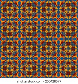 Vector seamless pattern. Colorful ethnic ornament. Arabesque style