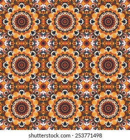 Vector seamless pattern. Colorful ethnic ornament. Arabesque style