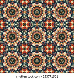 Vector seamless pattern. Colorful ethnic ornament. Arabesque style