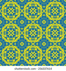 Vector seamless pattern. Colorful ethnic ornament. Arabesque style