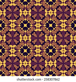 Vector seamless pattern. Colorful ethnic ornament. Arabesque style
